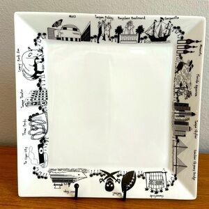 Tampa Skyline- 10.5” Square Plate - Like New